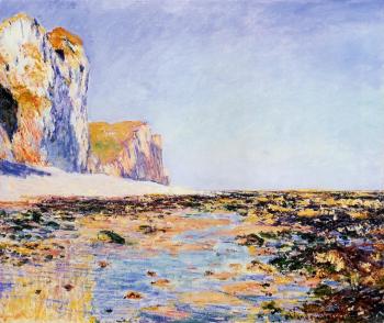 Claude Oscar Monet : Beach and Cliffs at Pourville, Morning Effect